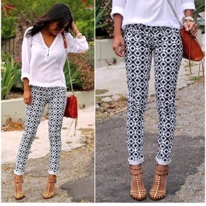 J.crew toothpick Aztec geometric jeans